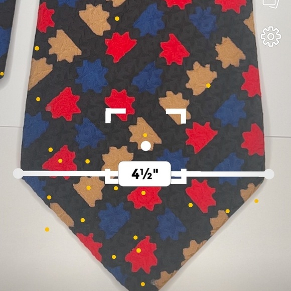 Yves Saint Lauren Vintage silk tie colorful extra wide - Picture 6 of 7